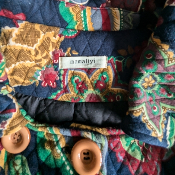 Women's Floral Quilted Puffer Jacket - Multicolor - Picture 4 of 11